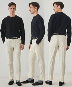 GOTAIRIKU 仕事で着られる綿パン【吸水速乾/ストレッチ/折り目加工】クールマックスコットンパンツ_ノータック（25年モデル）