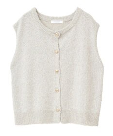 Green Parks ツィード風金釦ニットベスト