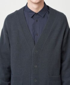 ATON WOOL COTTON BRUSHED | オーバーサイズカーディガン - UNISEX