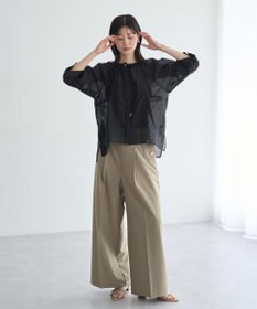 YECCA VECCA タックスリーブシアーシャツ