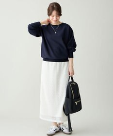 ANY スプリングカラーニットドルマンプルオーバー