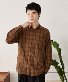 WEGO クリンクルチェックシャツ（LS）