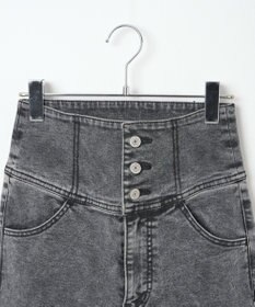 WEGO ハイウエストストレッチフレアデニムパンツ