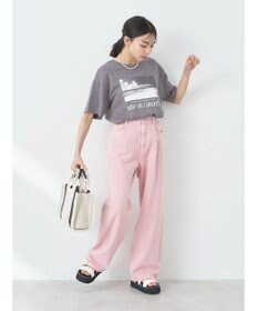 earth music&ecology タックルーズデニムパンツ