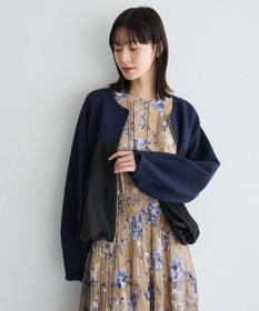 YECCA VECCA 異素材MIXバルーンブルゾン