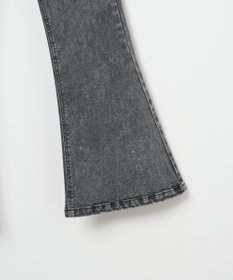 WEGO ハイウエストストレッチフレアデニムパンツ