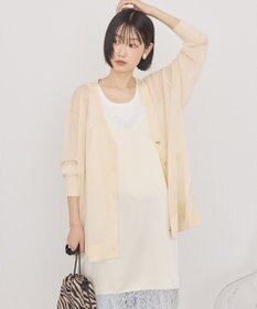 AMERICAN HOLIC メタルボタンシアーVネックカーディガン