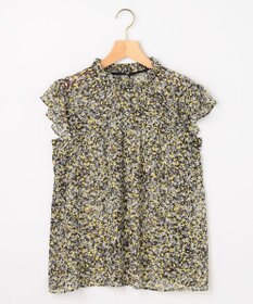 組曲 【先行予約】インプレッションフラワープリント フリルブラウス