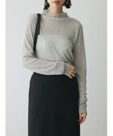 Green Parks AnriettMusee ラメ切替スリーブリブシアーニット