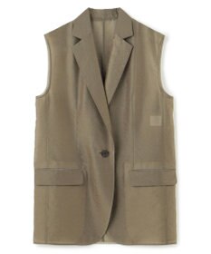 uncrave シアーオーガンジー テーラードジレ