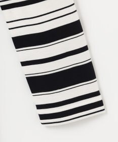 自由区 【洗える】コットンポンチボーダー クルーネック カットソー