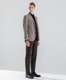 JOSEPH HOMME 新素材【ストレッチ/ウエストゴム仕様】ウール混キャリーマンストレッチ ドロスト付ストレートパンツ / HOVE