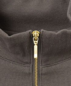 ANY 【洗濯機可】クロップド丈ダンボールハーフジッププルオーバー