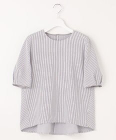 J.PRESS LADIES 【WEB限定カラーあり・抗菌消臭・吸水速乾】サッカージャージー 5分袖 ペプラム カットソー