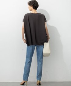 23区 【UVカット/接触冷感/吸水速乾】ストレッチジョーゼット イレギュラーヘムプルオーバー