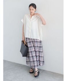 Te chichi チェックギャザースカート