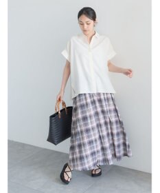 Te chichi チェックギャザースカート