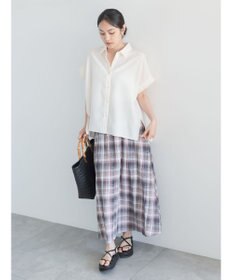 Te chichi チェックギャザースカート