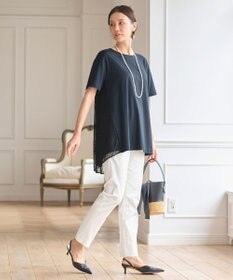 自由区 【WEB限定・洗える・XSサイズあり】レースコンビ カットソー