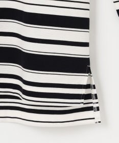 自由区 【洗える】コットンポンチボーダー クルーネック カットソー