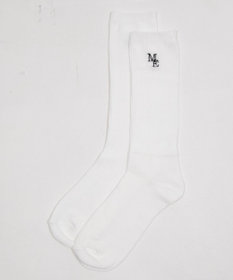 WEGO 刺繍ロゴローゲージゆるリブソックス