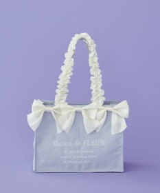 Maison de FLEUR ジャカードリボンフリルスクエアトートMバッグ