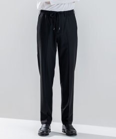 JOSEPH HOMME 新素材【ストレッチ/ウエストゴム仕様】ウール混キャリーマンストレッチ ドロスト付ストレートパンツ / HOVE