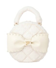 Maison de FLEUR フェイクファーパールリボンラウンドバッグ