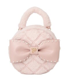 Maison de FLEUR フェイクファーパールリボンラウンドバッグ