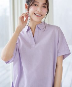 Tiaclasse リネンミックススキッパーシャツ