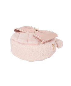 Maison de FLEUR フェイクファーパールリボンラウンドバッグ