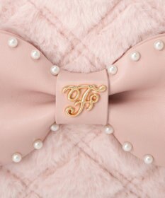 Maison de FLEUR フェイクファーパールリボンラウンドバッグ