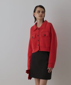 GRACE CONTINENTAL ステッチニットジャケット