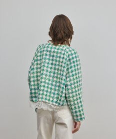 GRACE CONTINENTAL レースヘムツイードジャケット