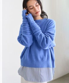 UNFILO 【洗える】ふわふわニット アームウォーマー