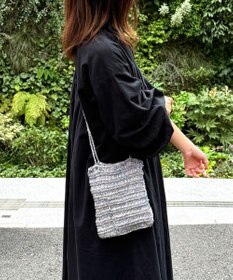 ROOTOTE 1090【手編みカゴバッグ風】SC.ベビールー.クロッシュメタリック-A