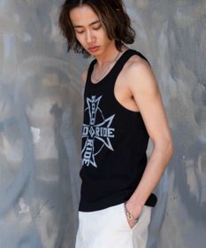 WEGO グラフィックリブタンクトップ