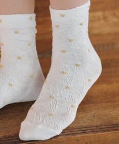 Tiaclasse 花柄ジャガードソックス