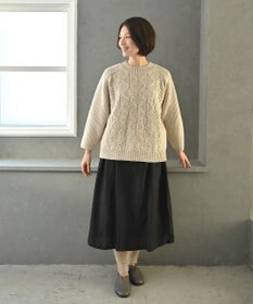 AND WOOL 〈高品質ウール〉〈洗えるニット〉〈暖かい着心地〉ウールレギンス