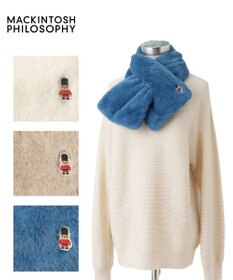 MOONBAT MACKINTOSH PHILOSOPHY バッキンガムベア付きフェイクファーマフラー