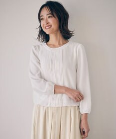 ANY SIS 【洗える】フロントプリーツシフォン ブラウス