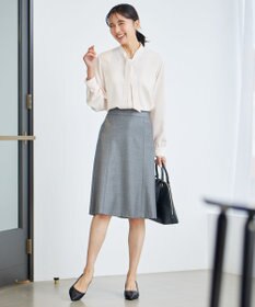 23区 【洗える】ジョーゼット ボウタイ ブラウス