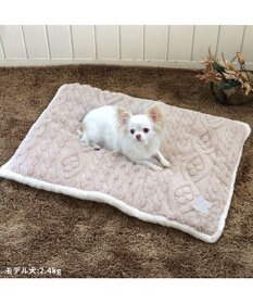 PET PARADISE ペットパラダイス 遠赤外線 ボアマット 《 アラン編み柄 》 (80×60cm)
