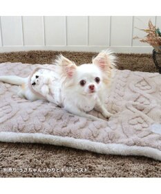 PET PARADISE ペットパラダイス 遠赤外線 ボアマット 《 アラン編み柄 》 (80×60cm)