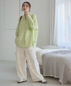 WEGO 着丈が選べる オーバーサイズ バンドカラー シャツ / ストライプ / 無地