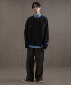 WEGO PUタックワイドトラウザー