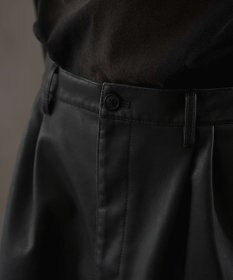 WEGO PUタックワイドトラウザー