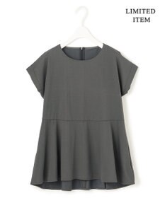 ICB L 【WEB限定・洗える】綿エステル天竺 へプラムカットソー