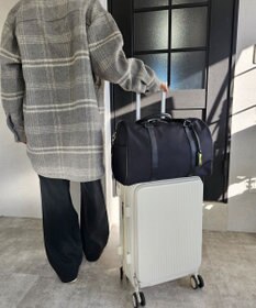 style code 【Ungrid/アングリッド】牛革×ナイロン　ラージボストンバッグ（旅行用キャリーオン）