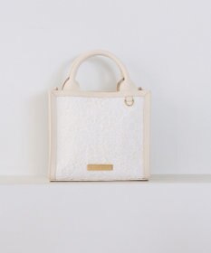 Maison de FLEUR フラワーレース2Wayスクエアトートバッグ